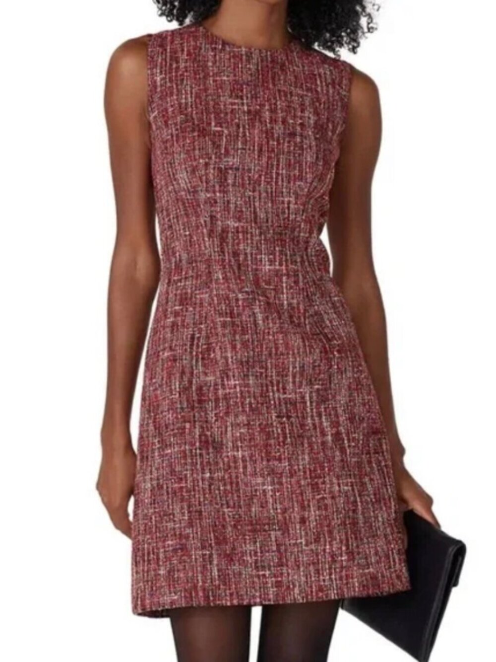Adam Lippes Collective Red Tweed Sheath Dress Size 6 Women's